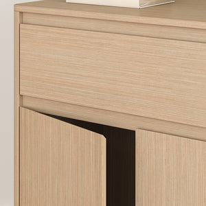Beistellschrank Takranmaa 88x79x39 cm Eicheoptik [en.casa]