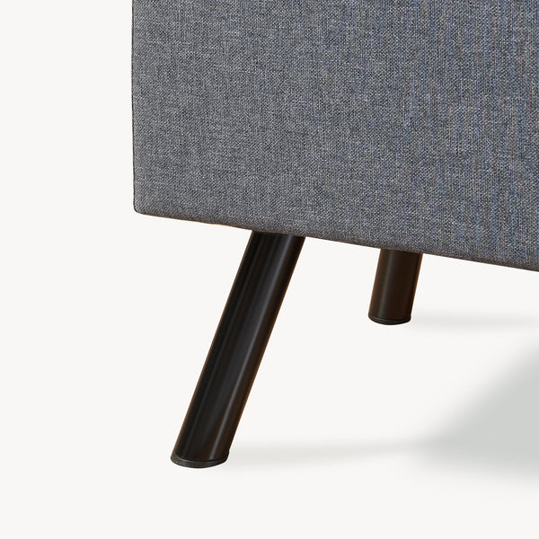 Sitztruhe Malmöhus 110x48x75cm Dunkelgrau [en.casa]