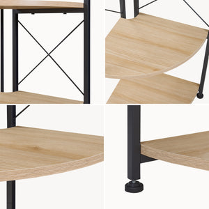 Pflanzregal Ulfborg 6 Ablagen 160x30x30 cm Schwarz/Eicheoptik [en.casa]