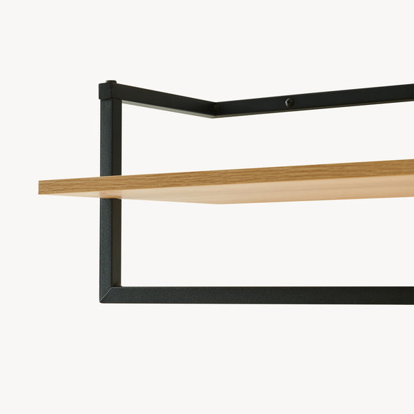 Wandgarderobe Evje 80x30x20 cm Eicheoptik/Schwarz [en.casa]