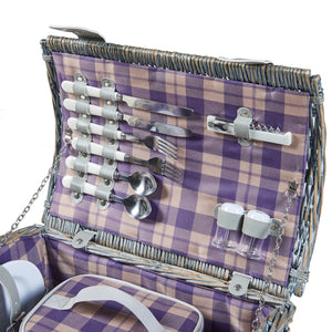 Picknickkorb Folldal für 2 Personen 40x28x25 cm [casa.pro]