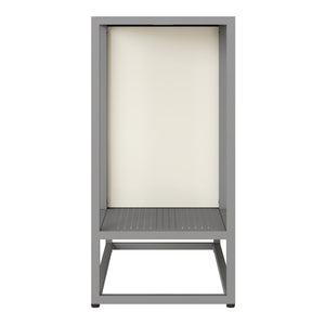 Sideboard Burlöv Stahl 70x72x35 cm Grau/Weiß [en.casa]