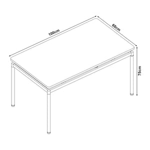 Essgruppe Hemnes 5-teilig Eicheoptik/Hellbraun [en.casa]