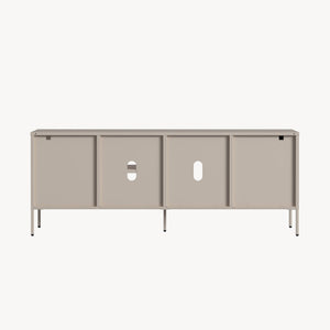 Fernsehschrank Kliri Stahl 150x35x58 cm Kamelfarben [en.casa]