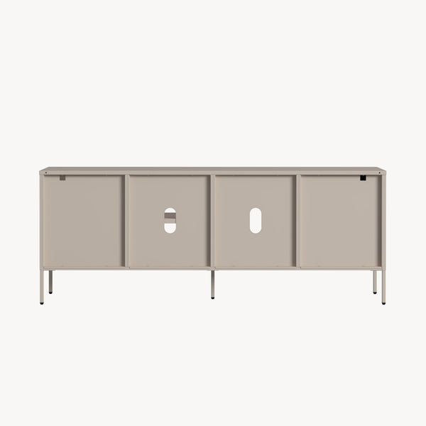 Fernsehschrank Kliri Stahl 150x35x58 cm Kamelfarben [en.casa]