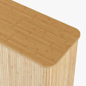 Beistellschrank Nordkapp 100x40x80 cm Bambus [en.casa]