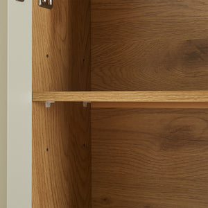 Toilettenschrank Ferrersp 160x63x20 cm Eicheoptik/Sandfarben [en.casa]