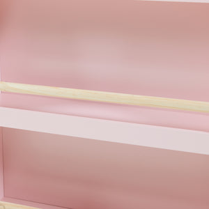 Kinder-Bücherregal Virer 78x60x18 cm Rosa [en.casa]