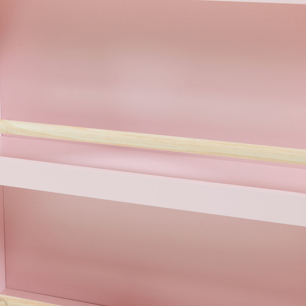 Kinder-Bücherregal Virer 78x60x18 cm Rosa [en.casa]