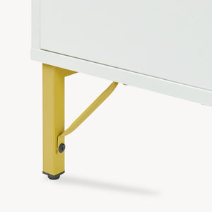 Couchtisch Reyri 80x45x42 cm Weiß/Goldfarben