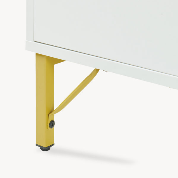 Couchtisch Reyri 80x45x42 cm Weiß/Goldfarben