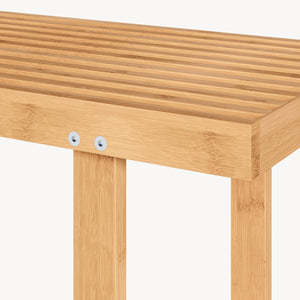Sitzbank Aarela 91x41x38 cm Bambus [en.casa]