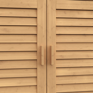 Schuhschrank Aarela 67x66x34 cm Bambus [en.casa]