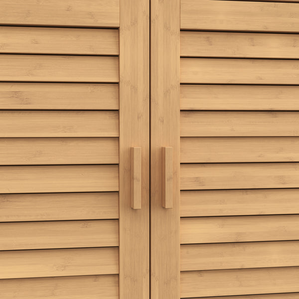Schuhschrank Aarela 67x66x34 cm Bambus [en.casa]