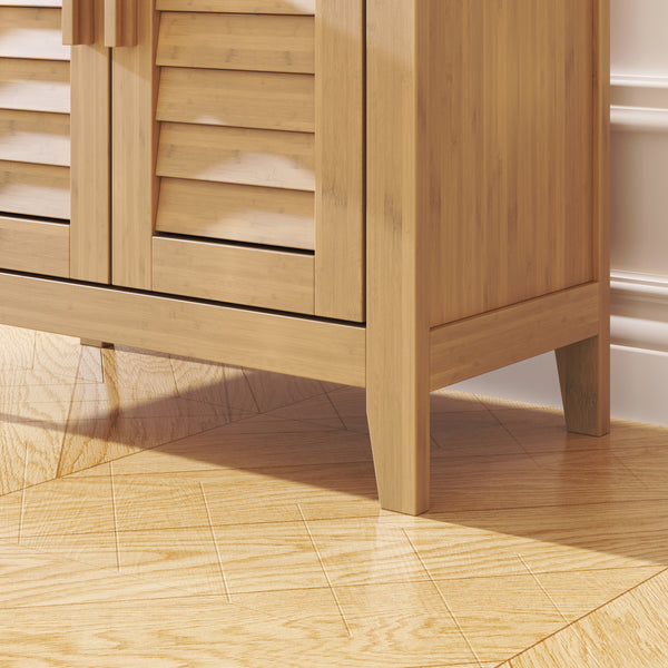 Beistellschrank Rirg 92x50x25 cm Bambus Natur [en.casa]