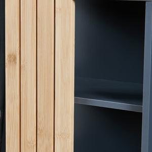 Hängeschrank Svanes 60x30x20 cm Dunkelgrau/Natur [en.casa]