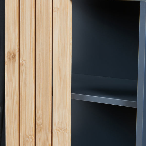 Hängeschrank Svanes 60x30x20 cm Dunkelgrau/Natur [en.casa]