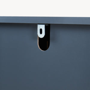 Spiegelschrank Svanes 58x56x13 cm Dunkelgrau/Natur [en.casa]