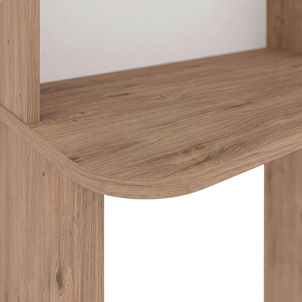 Schreibtisch mit Regal Onega 143x114x40 cm Holzfarben [en.casa]
