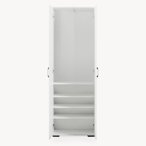 Kleiderschrank Chalvefted 175x60x35 cm Weiß [en.casa]