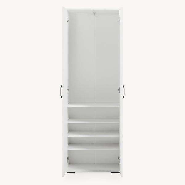 Kleiderschrank Chalvefted 175x60x35 cm Weiß [en.casa]