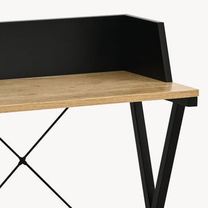 Standregal Kappespoo 84x50x30 cm Schwarz/Eicheoptik [en.casa]