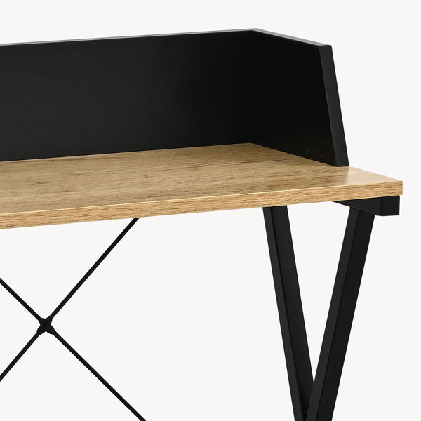 Standregal Kappespoo 84x50x30 cm Schwarz/Eicheoptik [en.casa]