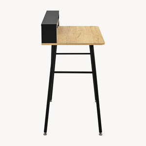 Schreibtisch Var 93x90x50 cm Schwarz/Eicheoptik [en.casa]