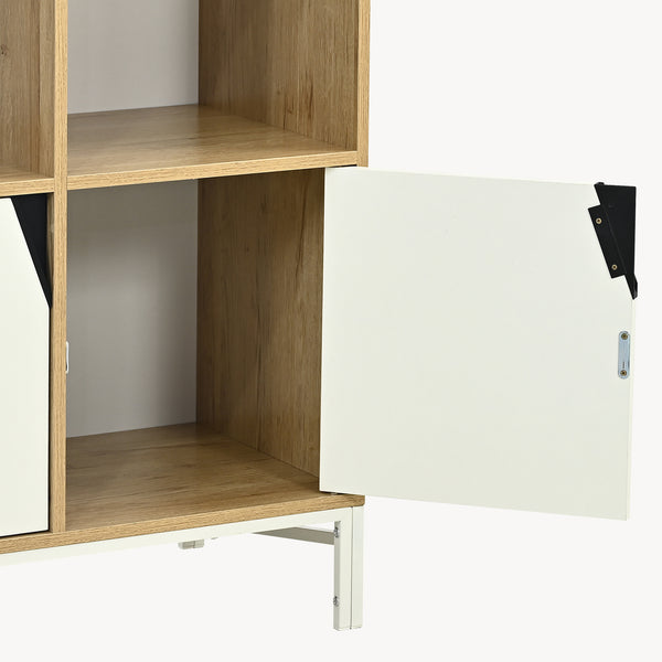 Kommode Kerrköndam 94x76x40 cm Eicheoptik/Weiß [en.casa]