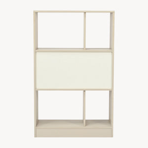Bücherregal Karena 112x70x30 cm Cremeweiß/Eicheoptik [en.casa]
