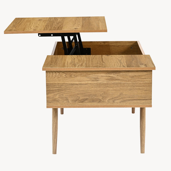 Couchtisch Vasdabod mit Liftplatte 96x59x50 cm Eicheoptik [en.casa]