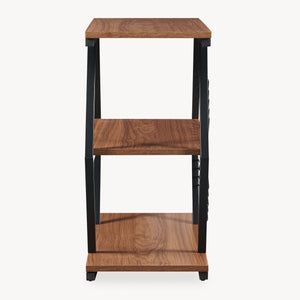 Beistelltisch Nolarg 65x30x61 cm Schwarz/Walnussoptik [en.casa]