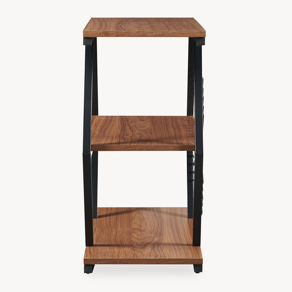 Beistelltisch Nolarg 65x30x61 cm Schwarz/Walnussoptik [en.casa]