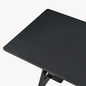 Schreibtisch Bostenenna 120x60x75 cm Schwarz mit Holzmaserung [en.casa]
