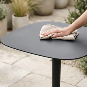 Outdoor Beistelltisch Foggia 43x40x40 cm Stahl Anthrazitgrau [casa.pro]