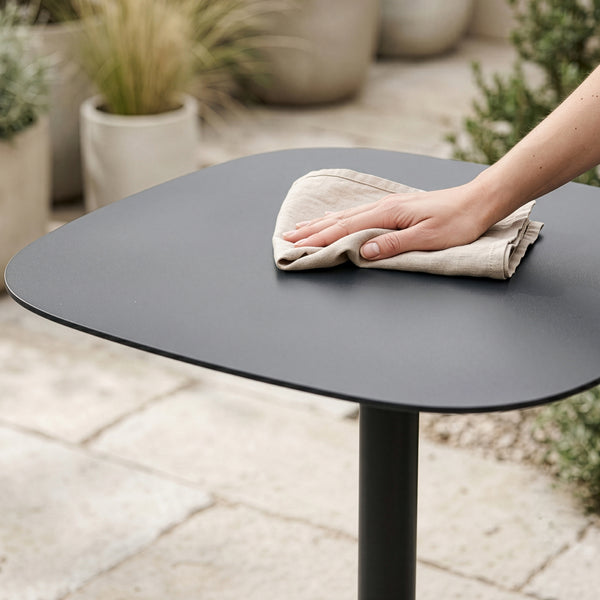 Outdoor Beistelltisch Foggia 43x40x40 cm Stahl Anthrazitgrau [casa.pro]