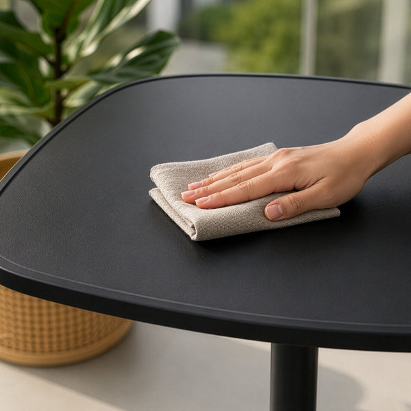 Outdoor Bistrotisch Foggia 75x70x70 cm Stahl Anthrazitgrau [casa.pro]