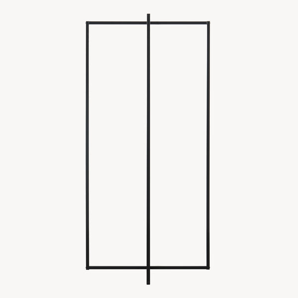 Garderobenständer Norjad 160x80x41 cm Metall Schwarz [en.casa]