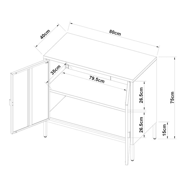 Aktenschrank Hailuoto Stahl [en.casa]