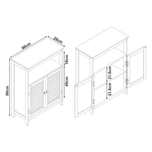 Badschrank Karlsøy Weiß in mehreren Größen [en.casa]
