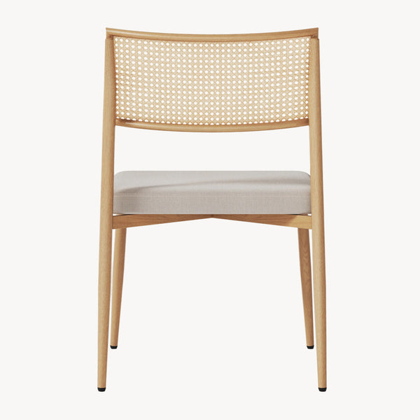 Esszimmerstuhlset Jördfjok Textil Rattanoptik/Beige [en.casa]