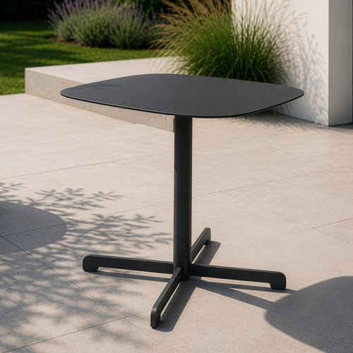 Outdoor Beistelltisch Foggia 43x40x40 cm Stahl Anthrazitgrau [casa.pro]