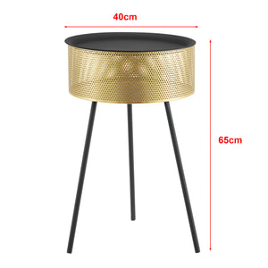 Beistelltisch Gällivare Metall Gold in versch. Größen [en.casa]