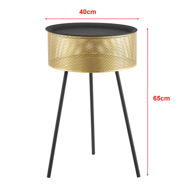 Beistelltisch Gällivare Metall Gold in versch. Größen [en.casa]