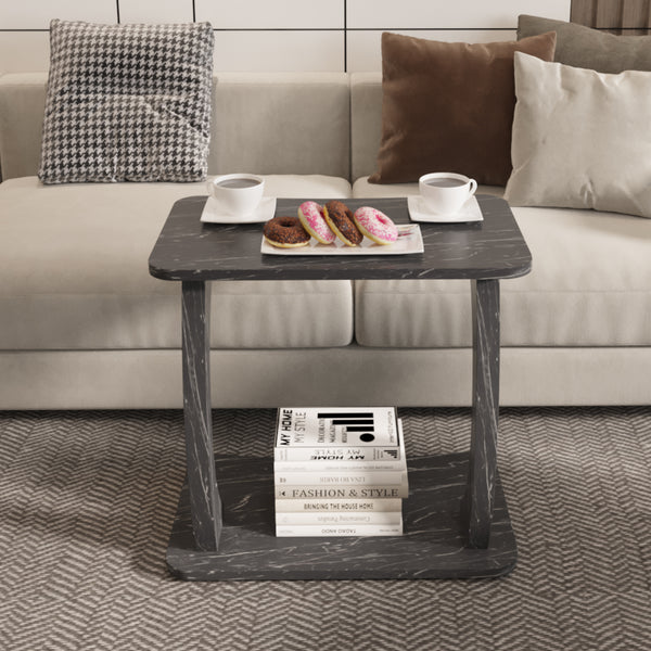 Beistelltisch Stattela C-förmig 59x35x56 cm [en.casa]