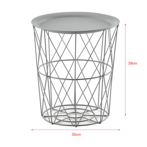 3er Set Metallkorb Beistelltisch Worcester en.casa