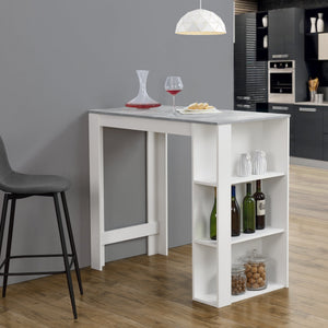 Bartisch Danderyd 120x60x106 cm mit 3 Ablagefächern [en.casa]