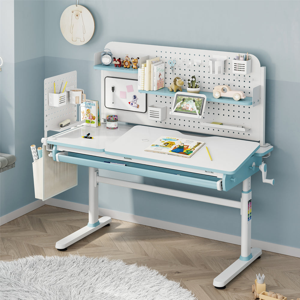 Schreibtisch-Organizer zum Anklemmen Sauda 114x68 cm Stahl [en.casa]