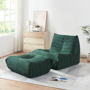 Bodensessel mit Fußhocker Kodsø 75x90x100 cm [en.casa]