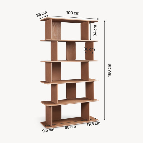 Bücherregal Gäljami 180x100x35 cm [en.casa]